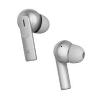 KSIX Meteor Draadloze bluetooth-hoofdtelefoon, HD-oproepen, ENC-ruisonderdrukking, laadhoes van metaal, True Wireless Stereo, 32 uur batterijduur, spraakassistenten, waterdicht, zilver - thumbnail