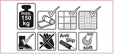 dörner + helmer 290676 L-POTH 125KA-ST-FA Transportroller Laadvermogen (max.): 150 kg