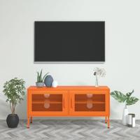 Tv-meubel 105x35x50 cm staal oranje - thumbnail