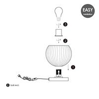 Light depot - tafellamp Credo rond messing - opaal glas - Outlet - thumbnail