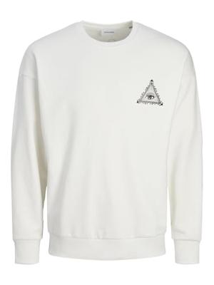 Herensweater zonder Capuchon Jack & Jones Jjmystic Wit Bruin - Maat: XL