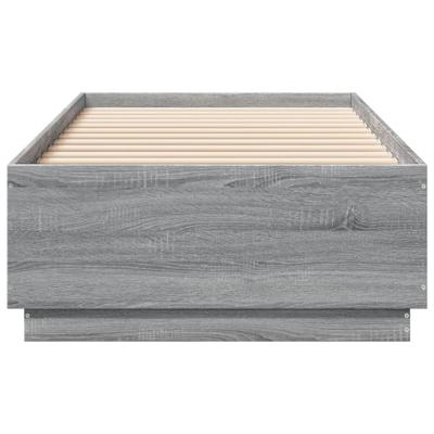 Bedframe met LED-verlichting grijs sonoma eiken 100x200 cm