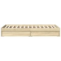 Bedframe met lades bewerkt hout sonoma eikenkleurig 90x190 cm - thumbnail