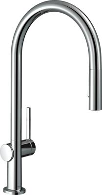 Hansgrohe Talis M54 ééngreeps keukenmengkraan 210 met uittrekbare vuistdouche en sBox, 2 straalsoorten, chroom Hansgrohe Talis M54 ééngreeps keukenmengkraan 210 met uittrekbare vuistdouche en sBox, 2 straalsoorten, chroom