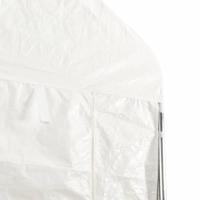 Prieel met dak 15,61x5,88x3,75 m polyetheen wit - thumbnail