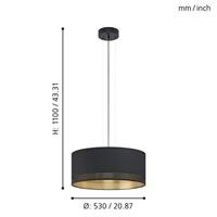 Eglo Zwarte hanglampEsteperra Ø 53cm - 99274 - thumbnail