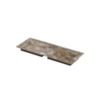 INK Post Wastafel keramische slab envelop bak dubbel 2 kraangaten 120x45x1 Earth glossy - thumbnail