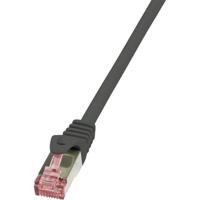 LogiLink CQ2033S RJ45 Netwerkkabel, patchkabel CAT 6 S/FTP 1.00 m Zwart Vlambestendig, Snagless 1 stuk(s) - thumbnail