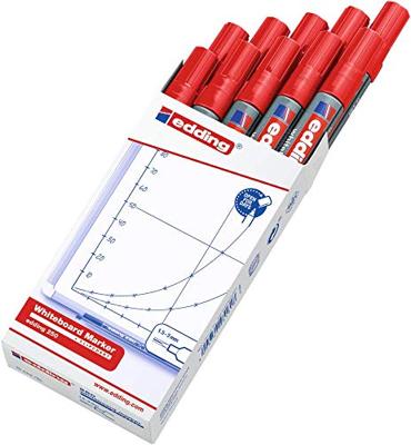 Whiteboardmarker edding 250 rond 1.5-3mm rood | 10 stuks