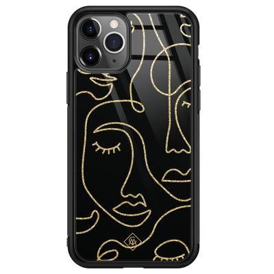 iPhone 11 Pro Max glazen hardcase - Abstract faces