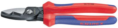 Knipex Kabelschaar met dubbele snijkanten | Meer-componentengrepen | Gebruineerd | Lengte 200 mm - 95 12 200 SB