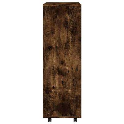 Kledingkast 80x40x110 cm bewerkt hout gerookt eikenkleurig