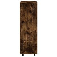 Kledingkast 80x40x110 cm bewerkt hout gerookt eikenkleurig - thumbnail