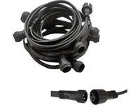 LED prikkabel zwart 10 fittingen E27 10m stekkerklaar - thumbnail