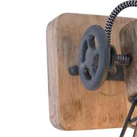 Steinhauer WandlampGeurnesey vintage grijs met hout - 1578GR - thumbnail