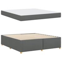 Bedframe met matras Donkergrijs 180 x 200 cm Stof - thumbnail