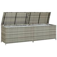 Tuinbox 200x50x60 cm poly rattan grijs - thumbnail