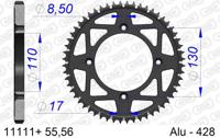 AFAM Chain wheel 428 55z alu black - thumbnail