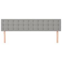 Hoofdborden 2 st 90x5x78/88 cm stof lichtgrijs - thumbnail