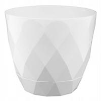 Bloempot VEGAS rond 14 cm Wit set van 2 stuks - thumbnail