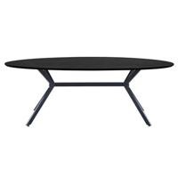 WOOOD Ovale Eettafel 'Bruno' 220 x 100cm, kleur zwart - thumbnail