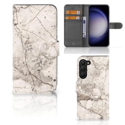 Samsung Galaxy S23 Plus | Bookcase | Marmer Beige Samsung Galaxy S23 Plus | Bookcase | Marmer Beige