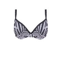 Freya beugel bikinitop Gemini Palm met all over print zwart/wit - thumbnail