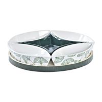 Set voor voorgerechtjes DKD Home Decor Wit Groen Wit/Groen Keramiek Lakens 6 Onderdelen 22 x 22 x 1 cm - thumbnail