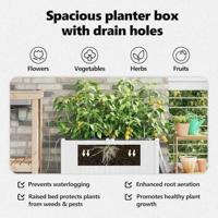 Tuin Bloempot 2 pcs Wit Staal - thumbnail