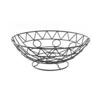 Fruitschaal DKD Home Decor Zwart Metaal Aluminium Geometrisch 28 x 28 x 10 cm - thumbnail