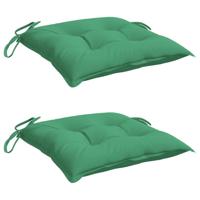 VidaXL Stoelkussens 2 st 50x50x7 cm oxford stof groen - thumbnail