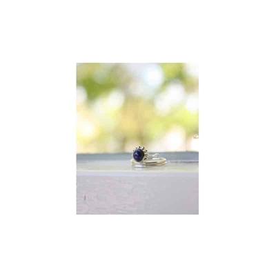 Zilveren Ring Lapis Lazuli (Maat 16)