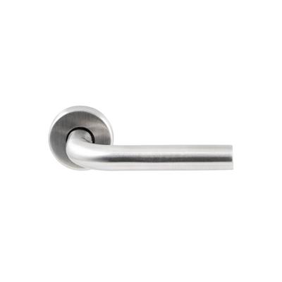 Hardbrass Deurkruk Oslo op rond rozet - RVS Hardbrass Deurkruk Oslo op rond rozet - RVS