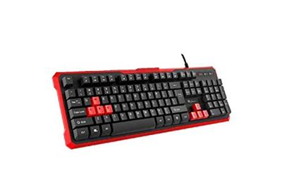 GENESIS RHOD 110 toetsenbord USB QWERTY US International Zwart, Rood