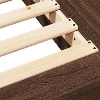 Bedframe bewerkt hout bruin eikenkleur 75x190 cm - thumbnail