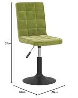 Eetkamerstoelen draaibaar 2 st fluweel lichtgroen - thumbnail