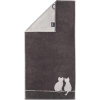 Cawö Cawö Cute Cats 6263 Badlaken 80x150 basalt/platin - thumbnail