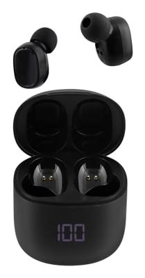 T'nB Draadloze Bluetooth In-Ear Hoofdtelefoon, Passieve Ruisonderdrukking tot 24 Uur Luistertijd, Touch-Bediening, Oplaadindicator, Geïntegreerde Microfoon, Zwart, Sport, Training