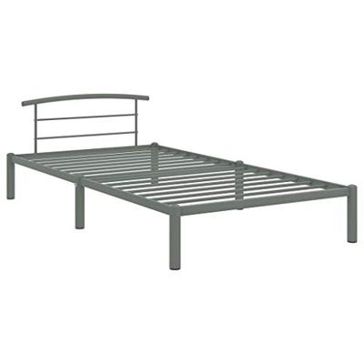 Bedframe metaal grijs 90x200 cm Bedframe metaal grijs 90x200 cm