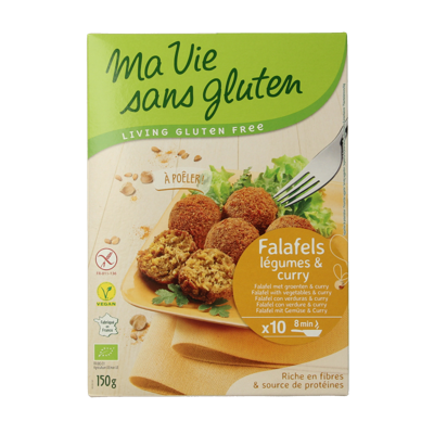 Ma Vie Sans Falafel met groente & curry glutenvrij bio 150 Gram Ma Vie Sans Falafel met groente & curry glutenvrij bio 150 Gram