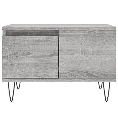 Salontafel 55x55x36,5 cm bewerkt hout grijs sonoma eikenkleurig