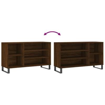 VidaXL Schoenenkast 102x36x60 cm bewerkt hout bruin eikenkleur