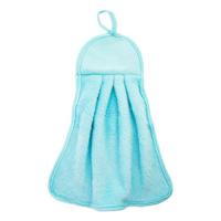 2 stuks Hangable dik koraal fleece handdoek niet vette schotel doek (blauw) - thumbnail