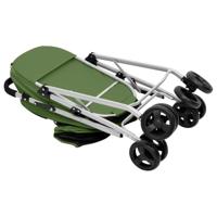 VidaXL Hondenwagen 2-laags inklapbaar 83x48x97 cm oxford stof groen - thumbnail