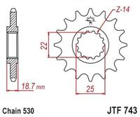 ESJOT Sprocket 530 15z standard - thumbnail