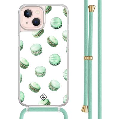 iPhone 13 hoesje met mint koord - Macarons