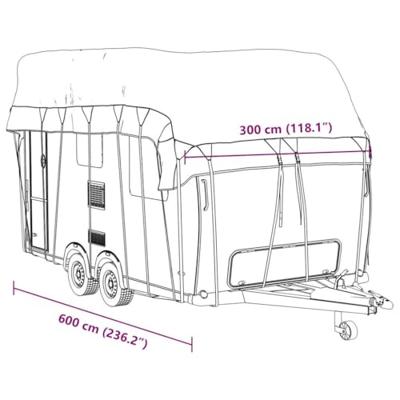 Caravan dakbedekking 600x300 cm vliesvlies grijs Caravan dakbedekking 600x300 cm vliesvlies grijs