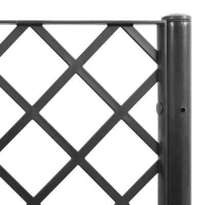 VidaXL Plantenbak met latwerk 80x40x142 cm polypropeen zwart