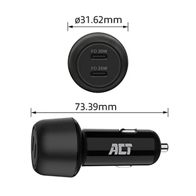ACT 2-poorts USB-C autolader - thumbnail