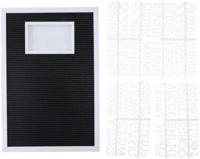Letterbord met fotolijst 45 cm | 5 stuks